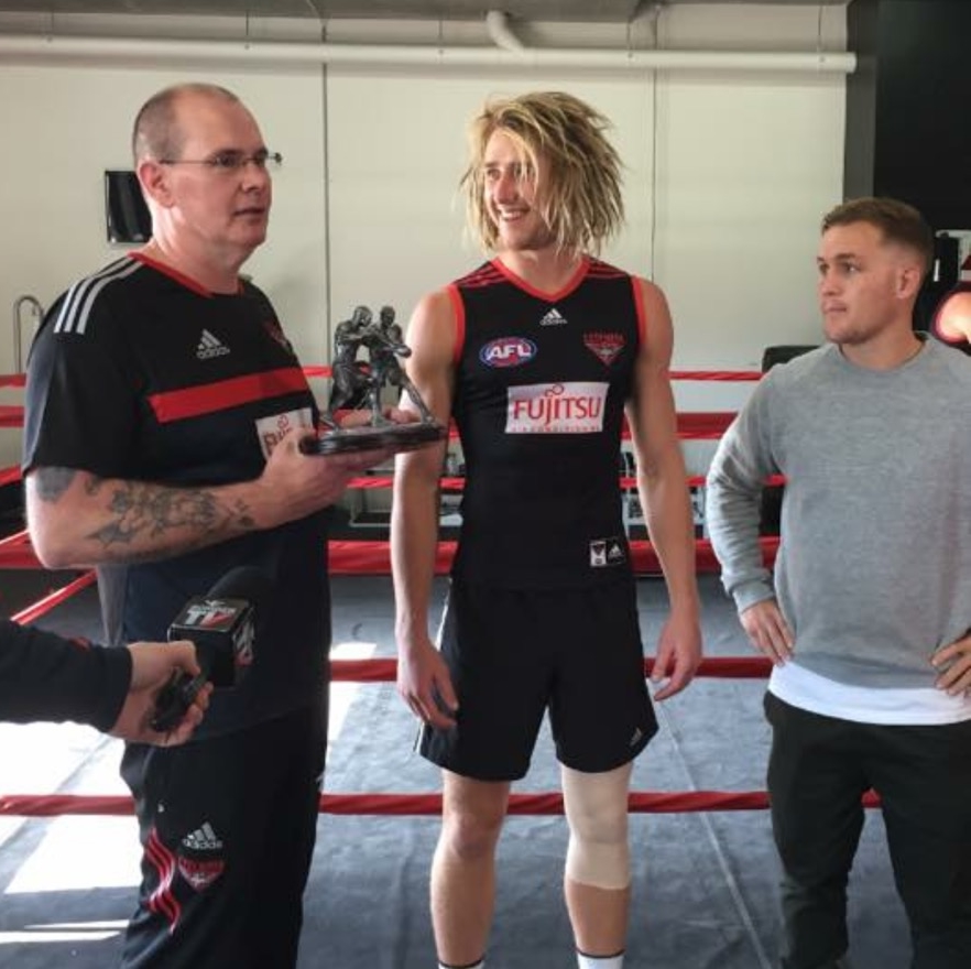 Gerry at Essendon football club.